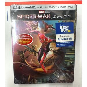 SPIDER-MAN NO WAY HOME 4K STEELBOOK BEST BUY BLU-RAY DIGITAL sealed NEW